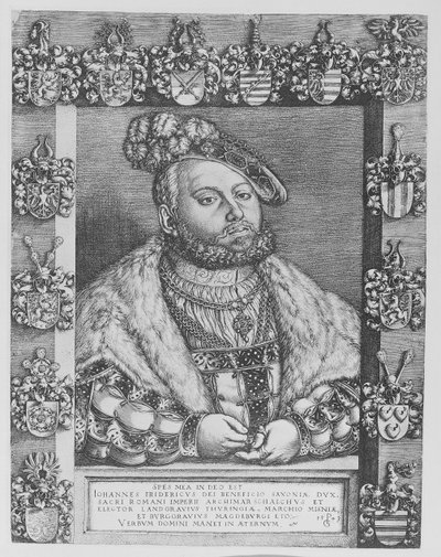 Johann Friedrich I, keurvorst en hertog van Saksen, 1543 door Georg Pencz